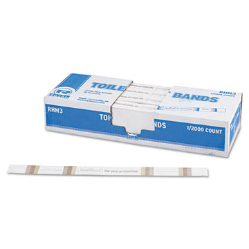 AmerCareRoyal® Toilet Seat Bands, Brown-white, 2,000-carton freeshipping - TVN Wholesale